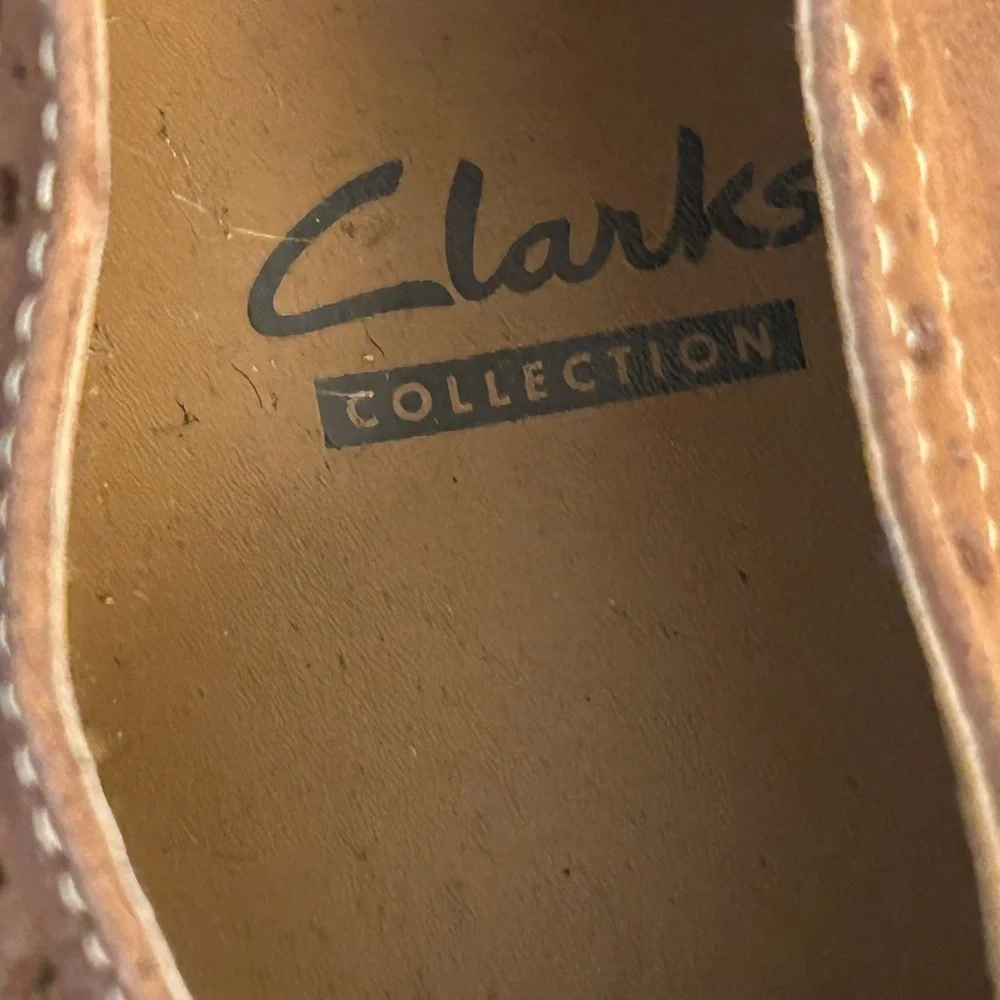 Clarks Collection Saddle Deisin Brown and Tan Men's Oxford Shoes